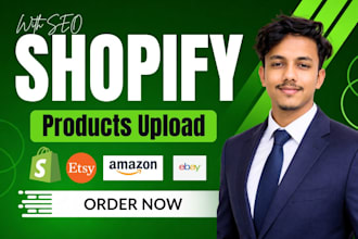 upload and seo optimize product for shopify, etsy