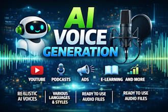 do ai voice generation for podcasts, videos and elearning