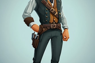 create 2d game character or 2d game character