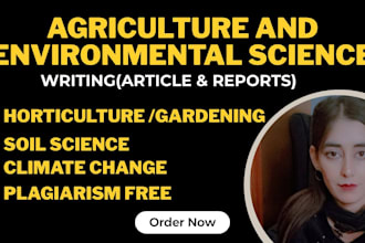 do agriculture and environmental science related tasks