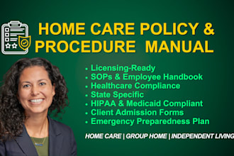 write home care policy and procedure manual for licensing and compliance