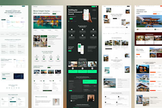 design figma landing page and website ui ux for fintech, healthcare, saas