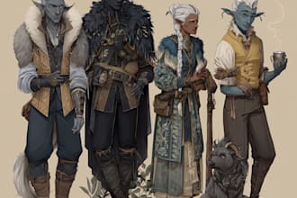 do a dnd, fantasy character, dnd party