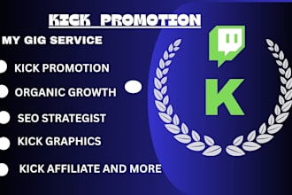 promote your kick channel and optimize SEO for organic growth