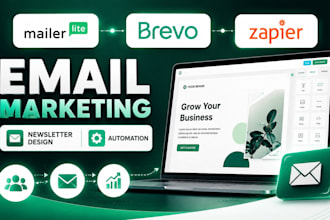 design mailerlite brevo email newsletter automation and zapier integration