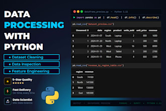 analyze and process your data using python pandas