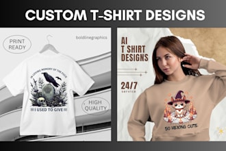 create custom t shirt and streetwear designs print ready