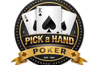 do professional minimalist poker chip or game , poker logo design