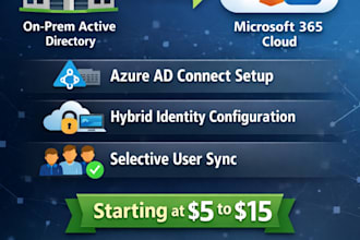 configure azure ad connect and sync on prem active directory to microsoft