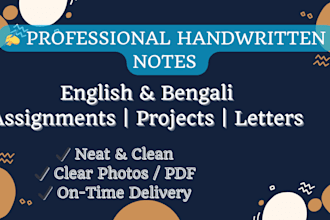 write neat and aesthetic handwritten notes