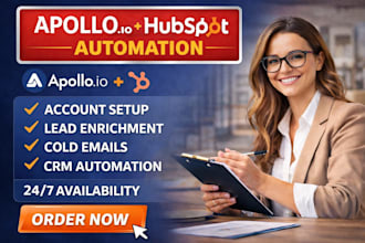 setup apollo io sequence , clay com enrichment hubspot automation, b2b apollo