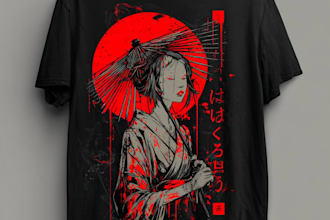 create an unique t shirt design artwork