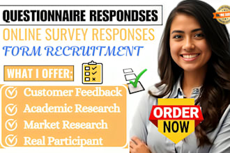 get online survey responses from real participant or survey respondents