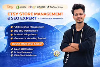 be your etsy store manager and etsy SEO expert