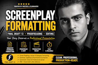 format and proofread your screenplay in final draft 13