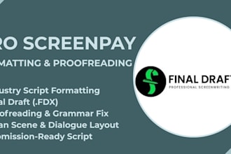 format and proofread your script in final draft 13