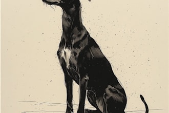 create a cute and custom digital pet portrait
