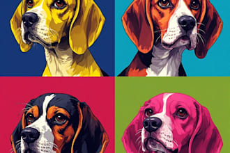 draw a premium custom digital pet portrait