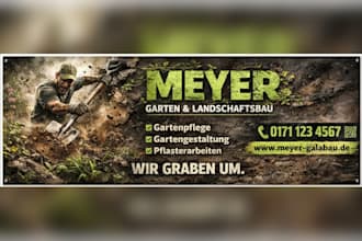 create you a banner designs that stand out