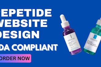 design a research peptide website nutraceutical with shopify or woocommerce