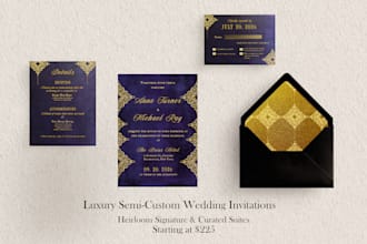 design wedding invitation suite