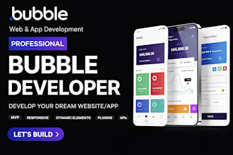 develop bubble website bubble saas bubble mvp as bubble app developer
