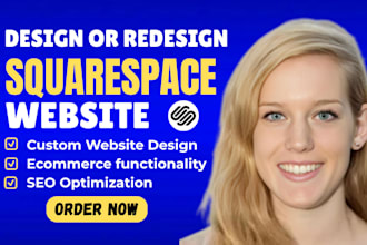 design or redesign squarespace landing page, do responsive squarespace website