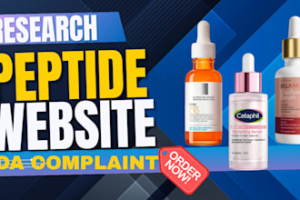 build peptide website, research peptide ecommerce, supplement website