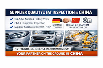 manage supplier quality, inspection factory, fat, vda audit, automotive, china