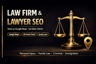 local SEO for lawyer and law firm to rank on google maps first page