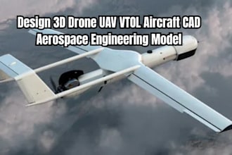 design 3d drone uav vtol aircraft cad aerospace engineering model