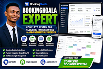 build a complete bookingkoala system for cleaning, home service and appointment