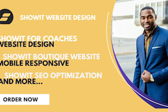 design, redesign, customize showit website and showit template with SEO
