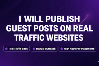 publish guest posts on real traffic websites