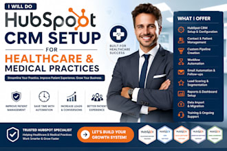 do hubspot CRM setup for healthcare, and medical