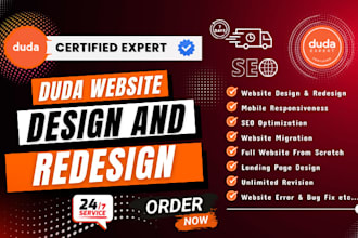 design and develop a high converting custom duda website for business or agency