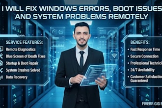 fix windows errors, boot issues and system problems remotely