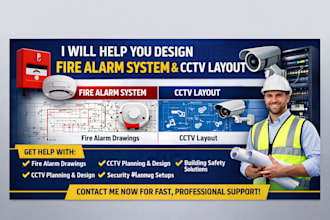 fire alarm help, cctv layout help, alarm drawing, security planning
