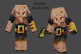 create minecraft 3d models and animation