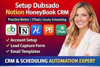setup dubsado notion honeybook crm practice better 17hats, acuity scheduling