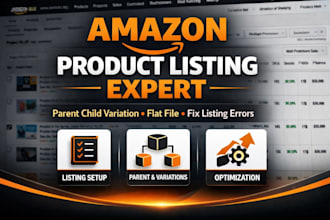 create amazon product listing, variation and fix flat file issues