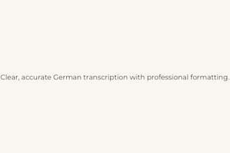 transcribe german audio or video professionally