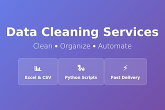 clean and process your messy CSV or excel data files