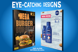 create modern flyer or poster design for any industry