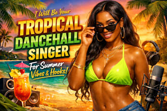 be your tropical dancehall singer for summer vibes and hooks