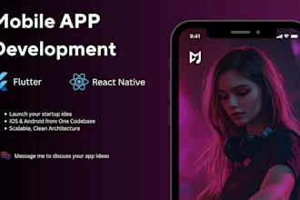 develop react native or flutter mobile app for ios and android