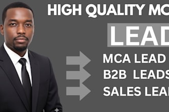 generate targeted mca leads business loan leads b2b sales leads for funding