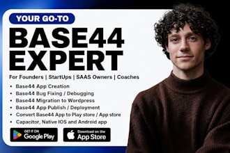 base44 app expert migrate base44 to wordpress base44 bug fixing base44 capacitor