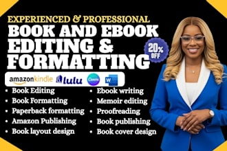 format edit and proofread your book for amazon KDP ebook and paperback formatted