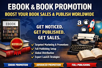 do ebook, book promotion to increase book sales worldwide and book publishing